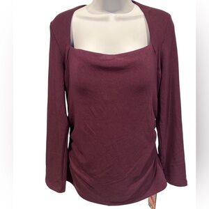 OGL ProWarm Eco-Mousse Angular Square Neck Side Ruched Bra Top Size XL NWT